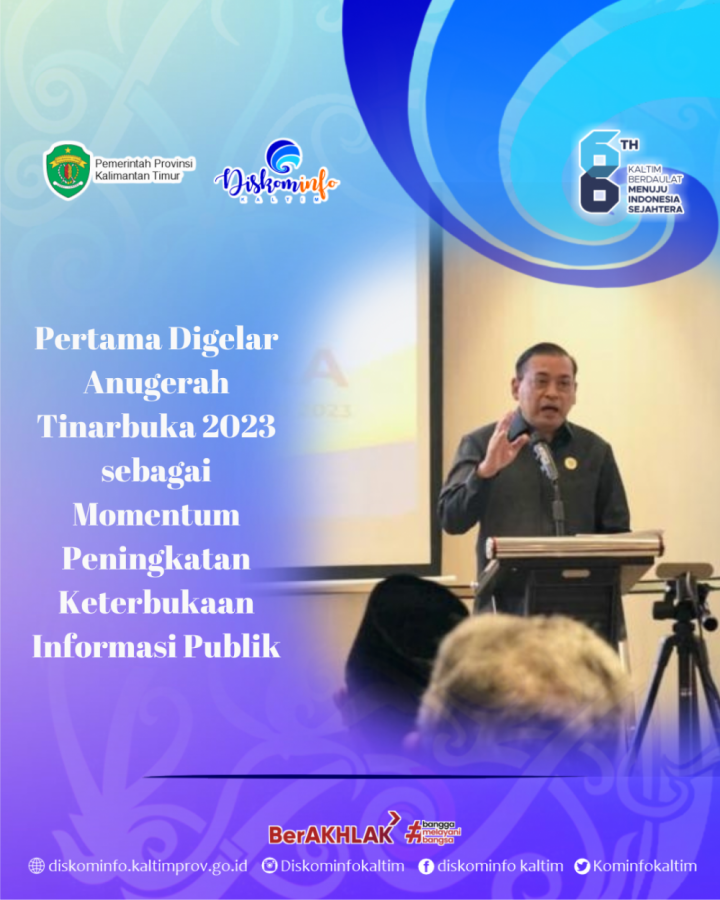 Pertama Digelar Anugerah Tinarbuka 2023 sebagai Momentum Peningkatan Keterbukaan Informasi Publik