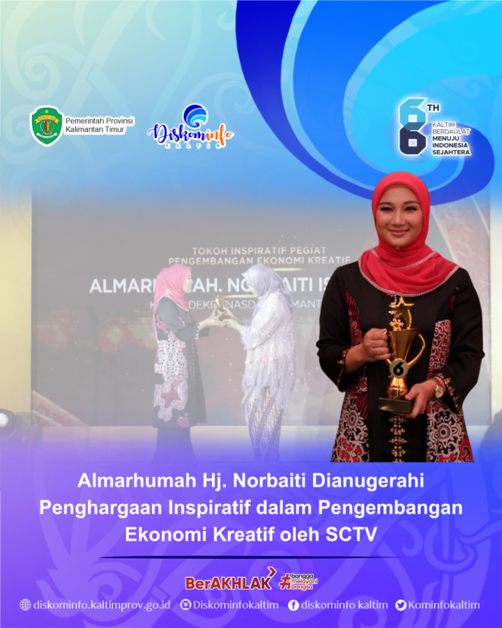 Almarhumah Hj. Norbaiti Dianugerahi Penghargaan Inspiratif dalam Pengembangan Ekonomi Kreatif oleh SCTV