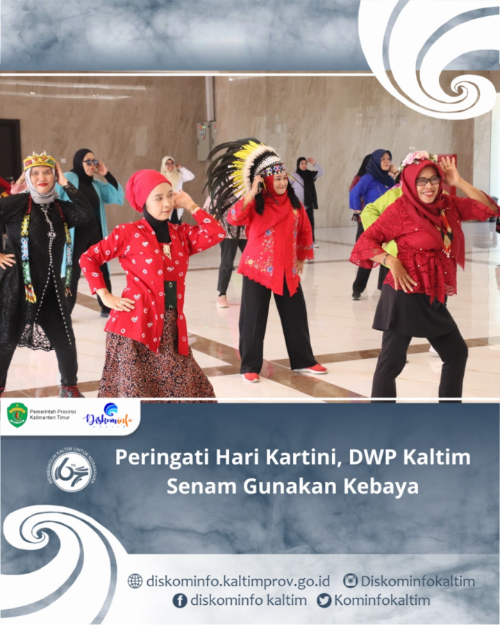 Peringati Hari Kartini, DWP Kaltim Senam Gunakan Kebaya